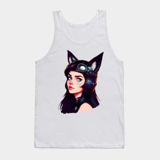 Black Cat Vintage 4 Tank Top